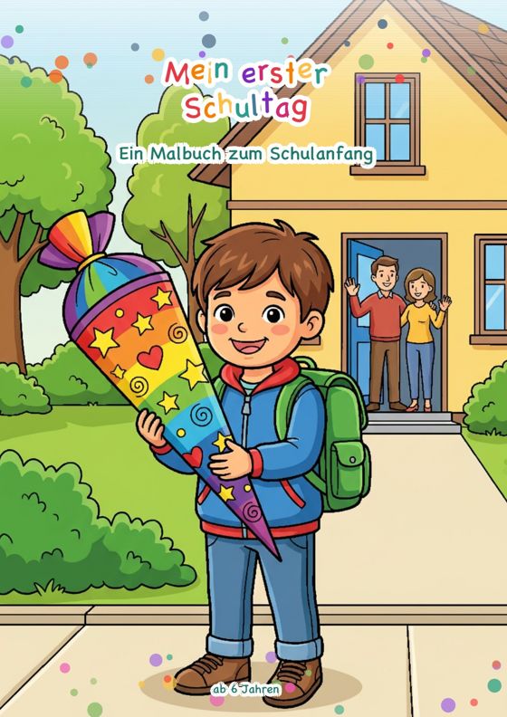 Mein erster Schultag: Ein Malbuch zum Schulanfang